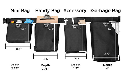 Garbage bags sizes 